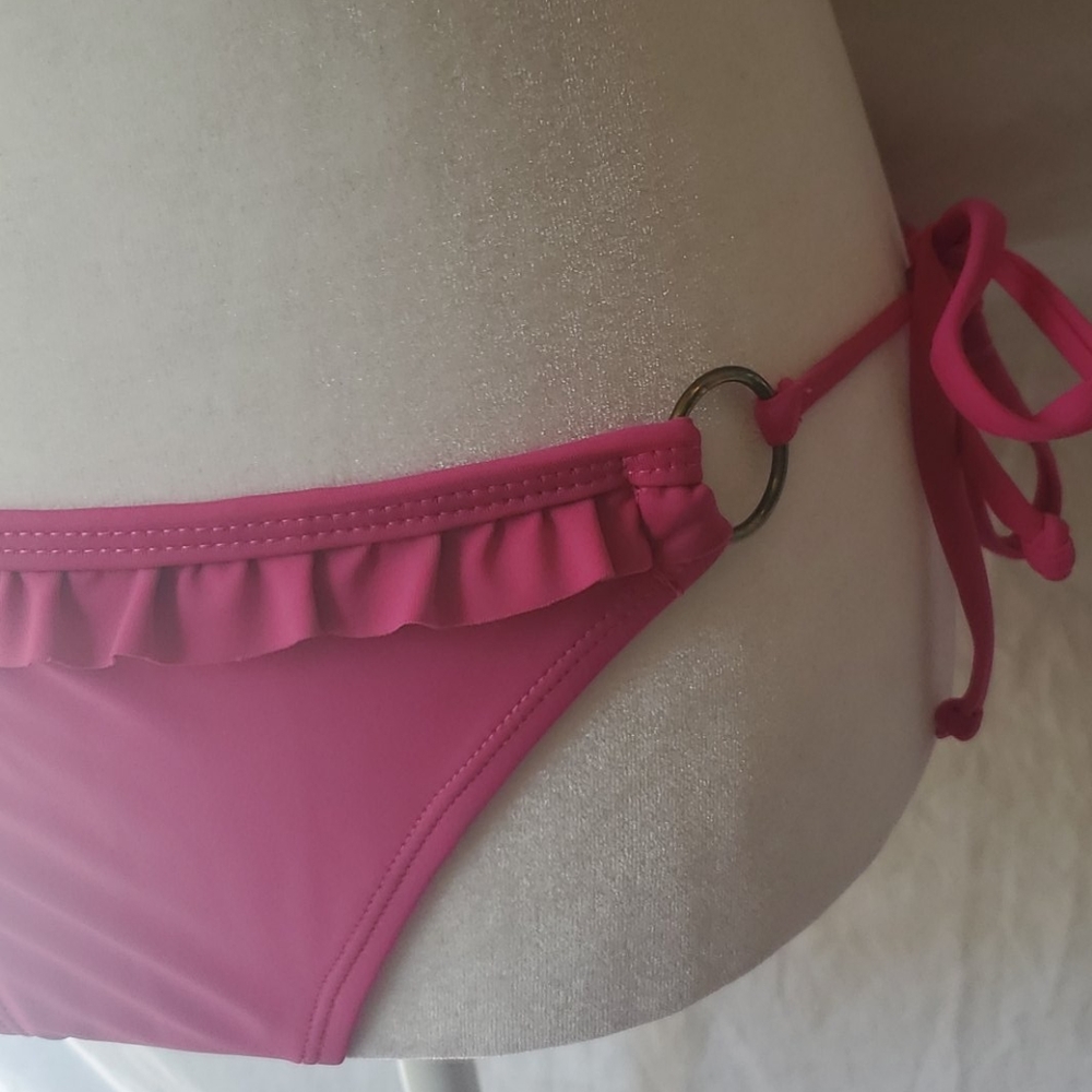 Pink Ruffle Triangle Bikini - Picture 4 of 9